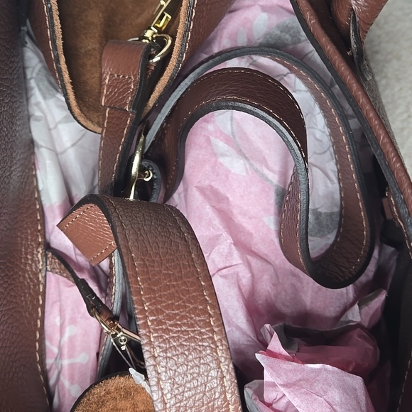 Anna Paola bronw leather bag Made in Italy - Picture 8 of 9